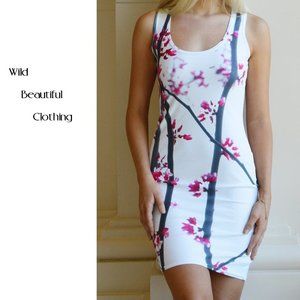 Cherry Blossom Tree Bodycon Dress